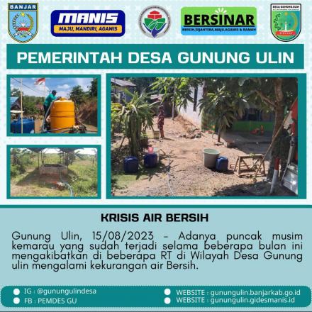 PENANGGULANGAN KRISIS AIR BERSIH